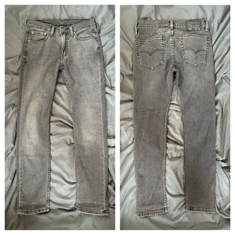 Levi's 519 Gray Skinny Jeans 30x30